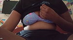 Chubby curvy vikkyy riding on dildo in the bathroom wet pussy and juicy boobs