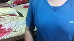 Horney young girl get naked and boob press by dancing