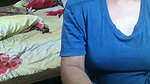 Horney young girl get naked and boob press by dancing