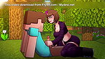 HornyCraft Minecraft Parody – Steve Gets Sloppy Handjob from Jenny for a Diamond
