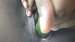 Petty girl playing with Gherkin