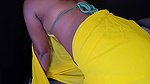 Sexy Sheron Yellow Saree Big Booty Queen Hard Fuck 13inch Big Dildo Play