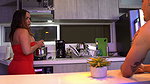 Big Ass Stepmom Teaches Her Rebellious Stepson Models in the Kitchen