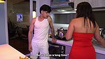 Big Ass Stepmom Teaches Her Rebellious Stepson Models in the Kitchen