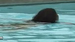 2 sexy Latina’s presenting latex fetish in the pool and on the beach