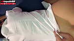 A sexy Asian Thai girl with a hot butt pulls her hair, gets doggy style fucked by a long dick, then pulled out cum on higheels