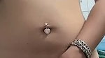 Asian girl play her pussy in bathroom