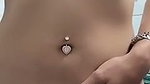 Asian girl play her pussy in bathroom