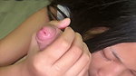 Beautiful 18 year old Asian sucks big white cock and gets fucked from behind