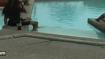 Latin latex chicks in behind the scenes outdoor