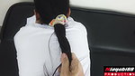 POV cum on blue skirt Thai Asian Studen 18 years ol woman by doggy style