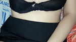 She wore a black bra and white panties just for me to stroke