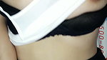 She wore a black bra and white panties just for me to stroke