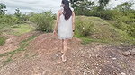 Thai Girl Walking Masturbation in the Jungle Thai Outdoor Public