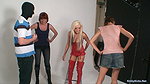 2 Mistress and 1 Apprentice doing some Ballbusting on Male Sub Femdom