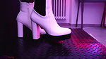 A TooHard Bootjob in White Ankle Tank Boots with TamyStarly