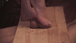 A guy gets high when a girl walks on his genitals