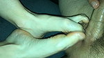 Amateur Footjob 9 with Handjob Ballbusting and Cumshot