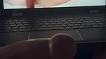 Ball Busting my Caged Clitty with Large Thick Dildo