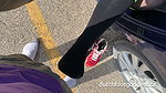 BallbustingExtremeBallbusting Ball Kicking in Roller Skates PantyhoseStockings Long Socks