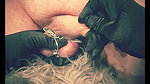 Ballbusting GF gives Painful Massage to the Balls for Fun