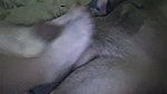 Beauty tramples and jerks off guy s penis