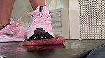 Bestie Enjoying my Foot Work and Stomping Techniques on his Cock with my Pink Trainers
