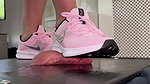 Bestie Enjoying my Foot Work and Stomping Techniques on his Cock with my Pink Trainers