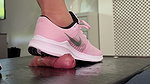 Bestie Enjoying my Foot Work and Stomping Techniques on his Cock with my Pink Trainers