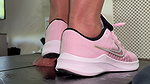Bestie Enjoying my Foot Work and Stomping Techniques on his Cock with my Pink Trainers