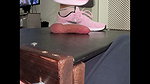 Bestie cannot get enough of my Pink Nike Trainers Stomping his Cock