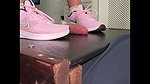 Bestie cannot get enough of my Pink Nike Trainers Stomping his Cock