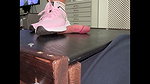 Bestie cannot get enough of my Pink Nike Trainers Stomping his Cock