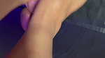 Black and Blue Easily becomes your Favourite Colours when my Sexy Bare Feet Give you Foot Job