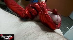 CBT Amateur Ball Squeezing Masturbates With Gloves After Torture