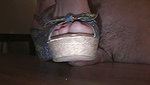 Gina lifted the guy s dick and started trampling it