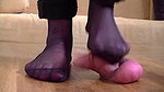 Girl in tights tramples guy s genitals