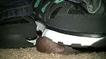 Girl tramples guy s dick with sneakers