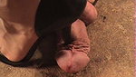 Girl tramples guy s genitals with her beautiful legs