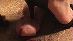 Girl tramples guy s genitals with her beautiful legs