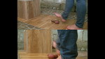 Girl walks barefoot on guy s bare balls