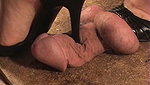 Guy s dick gets tortured with heels