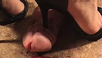 Guy s dick gets tortured with heels