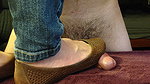 Hard Cock Trampling Worn Ballet Flats Crush his Cock Full Weight Stomp