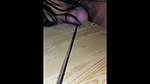 Hard self Ballbusting with a Crop and Whip