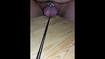 Hard self Ballbusting with a Crop and Whip