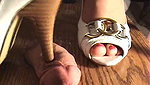 Hottie in white shoes tramples guy s balls