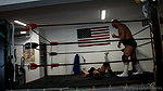 In the ring the guy gets hit in the groin many times
