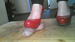 Jewels Foot Fantasy Gems Crushing His Cock and Balls in Red Pumps