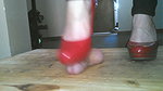 Jewels Foot Fantasy Gems Crushing His Cock and Balls in Red Pumps